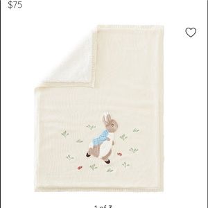 NWT Crate and Barrel Peter Rabbit Heirloom Baby Blanket